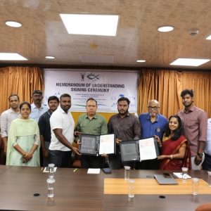 CAR-CIBA signed Memorandum of Understanding (MoU) with . Aqua fish farming (Start-up) Chennai for pilot scale demonstration of live feed biomass production technology