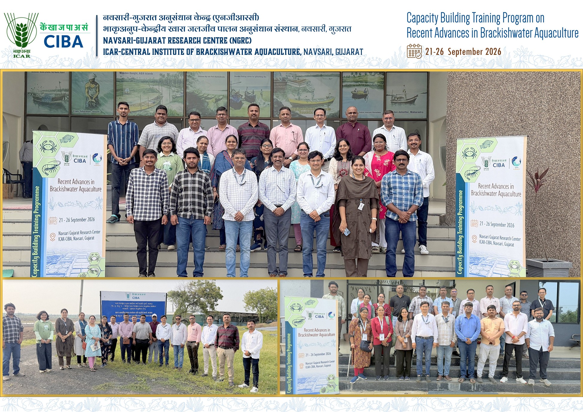 Navsari Gujarat Research Centre of ICAR-CIBA (NGRC- ICAR-CIBA), conducted Trainers Training Programme for the officials of Gujarat state Department of Fisheries