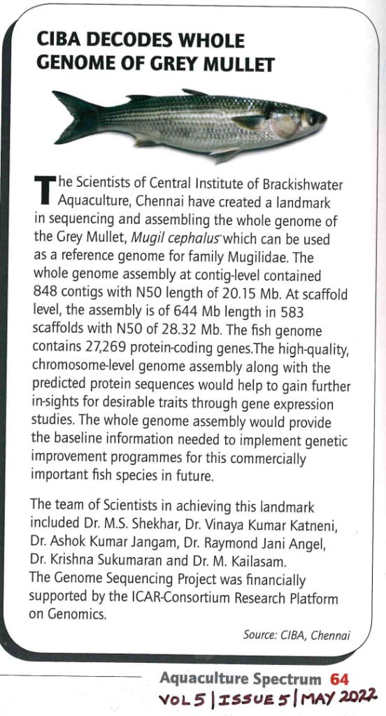 Aquaculture Spectrum, 23 May 2022