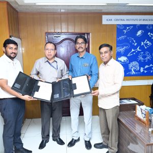 ICAR-CIBA New Startup initiative with M/s. Om Sai Aqua for evaluating the the effect marine protein hydrolysate on the growth and survival of Pacific White Shrimp, Penaeus vannamei