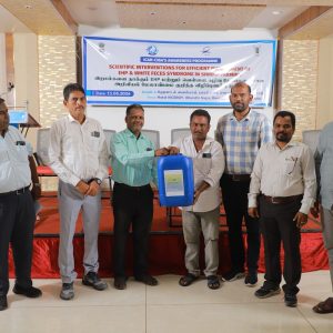 ICAR-CIBA sensitized the shrimp farmers of Ramanathapuram, Tamil Nadu about Microsporidiosis (EHP) and White Feces Syndrome(WFS), their prevention and management on 11th May, 2026