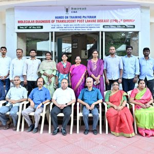 Hands on training program on “Molecular Diagnosis of Translucent Post larval Disease (TPD) in Shrimp” was organised at ICAR-Central Institute of Brackishwater Aquaculture (CIBA), Chennai